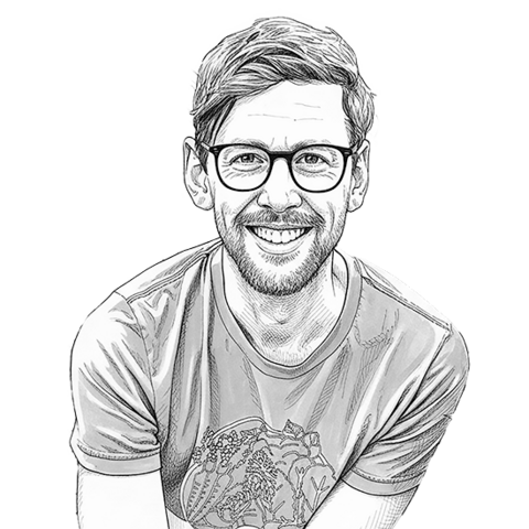 Sketch of Jared Hibbard-Swason